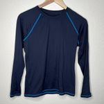 J.Crew Sun Shirt Long Sleeve Navy Blue sun blocking top Small rash guard Photo 1