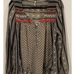 Free People  Bohemian Sheer Beaded Long Sleeve Blouse Photo 1
