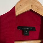 Ann Taylor New Red Turtleneck Sweater With Button Shoulder Detail Size XL Photo 3