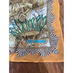 Vismaya Cotton Scarf Set (2) Lemon Sunflower Be Happy Embroidered 20x20 Blue Photo 5