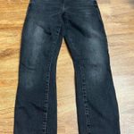 Mother Looker Ankle Fray Skinny Jeans in Night Hawk 24 Black Photo 0