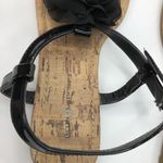 Jaclyn Smith  Corked Look Black Flower Sandals Photo 7