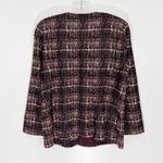 Misook  Tweed Printed Gold Button Front Cardigan Jacket Size Small Photo 3