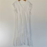 Anthropologie  Babydoll Dress V-Neck Ruffled Tiered Cottagecore Flounce Hem Small Photo 4