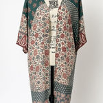 Cupshe  Boho Floral Kimono Cover-Up – Open Front Beach Cardigan, One Size Photo 0