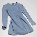 Pull & Bear NWT  Denim Dress With Full Sleeves Photo 2