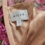 Milly Kinsley Floral Garden Sequin Back Slit Sheath Midi Dress Purple Sz 6 Photo 12