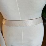 J McLaughlin Women M Felice Metal Bamboo Leather Belt Bone Solid Gold Size M Photo 7