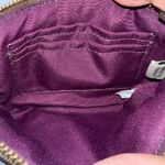 Coach Wristlet Wallet Brown Signature Jacquard Purple Stripe Accent Photo 4
