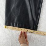 Anthropologie  Maeve The Colette Cropped Wide 2Leg Pants Black Faux Leather Sz 31 Photo 13