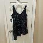 Torrid  Wireless Short Asymmetrical Twist Front
Swim Dress Size large 12 Galaxy Photo 5