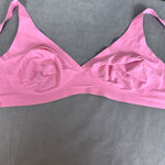 SKIMS Naked Plunge Wireless Bra Bright Pink XL Unlined Seamless Hook Back Photo 4