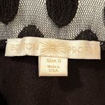 Boston Proper  Black Mesh Sheer Polka Dot Y2K Retro Long Sleeve Stretch Top S Photo 3