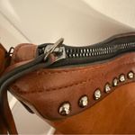 Source Unknown Women's Leather Brown Studded Shoulder Bag Photo 3