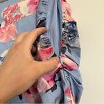 EXPRESS women’s size small floral ruched mini skirt purple pink periwinkle NWT Photo 7