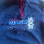 Care Bears vintage Grumpy Bear Get Off My Cloud 1/4 zip fleece pullover blue red Size XL Photo 5