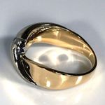 14KT .28 CARAT DIAMOND SOLID YELLOW & CHAMPAGNE GOLD BYPASS RING Photo 10