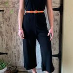 Caution to the Wind Ruffle shoulder cropped jumpsuit Photo 0