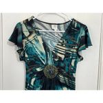 Heart soul Y2K Dress Large Whimsigoth Medallion Flounce Sleeve Fairygrunge Photo 1