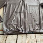 H&M Women’s Long Sleeve Full Zipper Shimmering Hooded Jacket Size Small Photo 6