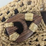 Brother Vellies Women's Aquarius Clogs Sz 5 slip on heel crochet boho wooden Brown Photo 10