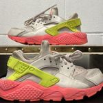 Nike EUC  Air Huarache Run Womens Shoes Size 6.5 Desert Sand/Volt/High Punch Photo 0