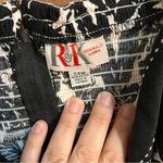 R & K  original womens floral sleeveless wrap top midi dress black and white 24W Photo 3