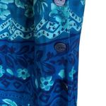 Dress Barn Vintage  Blue Floral Striped Long Dress Women’s Size 12 Summer Vacation Photo 2