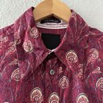 Field Womens Shirt M Made in England Peacock Print‎ Cotton Retro Long Sleeve Size M Photo 8