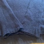 Calypso St. Barth  Cashmere Relaxed Long Sleeve Split Side Sweater Navy XS Photo 3