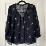 Abercrombie & Fitch Sheer Floral Peasant Top - Size L Photo 3