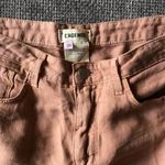 L'Agence Nude Pink Linen Wide Leg Cropped Pants High Waist Size 29 Trousers Photo 4