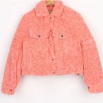 Free People  We The Free Teddy Swing Coral Pink Faux Fur Jacket Photo 6