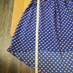 Trinity  Orange/Blue Print High Low Midi Dress S Trad Wife Fairycore Minimalist Photo 4