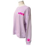 Wildfox New  Dogs Love Me Sweatshirt WF005839 Orchid Patal Purple Pink Sz S Photo 6