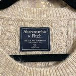 Abercrombie & Fitch Neutral Grandpa Knit Cotton Acrylic Chunky Sweater XS Photo 2