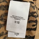 DKNY Mob wife Animal print Silk Cashmere Cardigan Sweater Photo 4