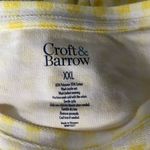 Croft & Barrow  2X Yellow Gingham Long Sleeve Top NWT Photo 5