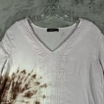 XCVI Shirt Women Small Purple Brown Tie Dye Lightweight Casual Basic Boho Hippie Photo 3