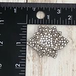 Vintage Unsigned Pave Silver tone Star Brooch Photo 8