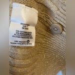 Laura Scott  Vintage Scalloped Trim Metallic Gold Button Up Cardigan Photo 4