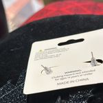 Halloween adorable bat earrings, black sparkly. These pierced.​ Photo 2