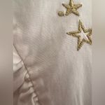 Karen Millen  Ruffle Gold stars ⭐️ Embroidered Button Down Shirt Photo 9