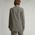 Everlane The Oversized Blazer in Buttersmooth Jacket Gingham Plaid Black Tan 4 Photo 1