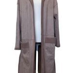 B New York Faux Suede Oversized Hooded Coat in Dusty Blush Size Medium NWT Photo 2