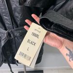 Vintage dead stock NWT Monroe & Main leather coat jacket Black Size L Photo 6