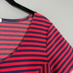 J.Crew  Women's Blue & Red Striped Preppy Nautical Dress - Size 8 - Pleated Skirt Photo 1