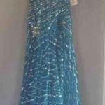 Tony Bowls Peacock Prom Dress Photo 2