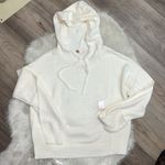SO Last One! White NWT  Eyelash Plush Yarn Hoodie XL Cream Beige Ivory Photo 2