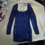 Lucy in the Sky Sequin Dress Blue Photo 0